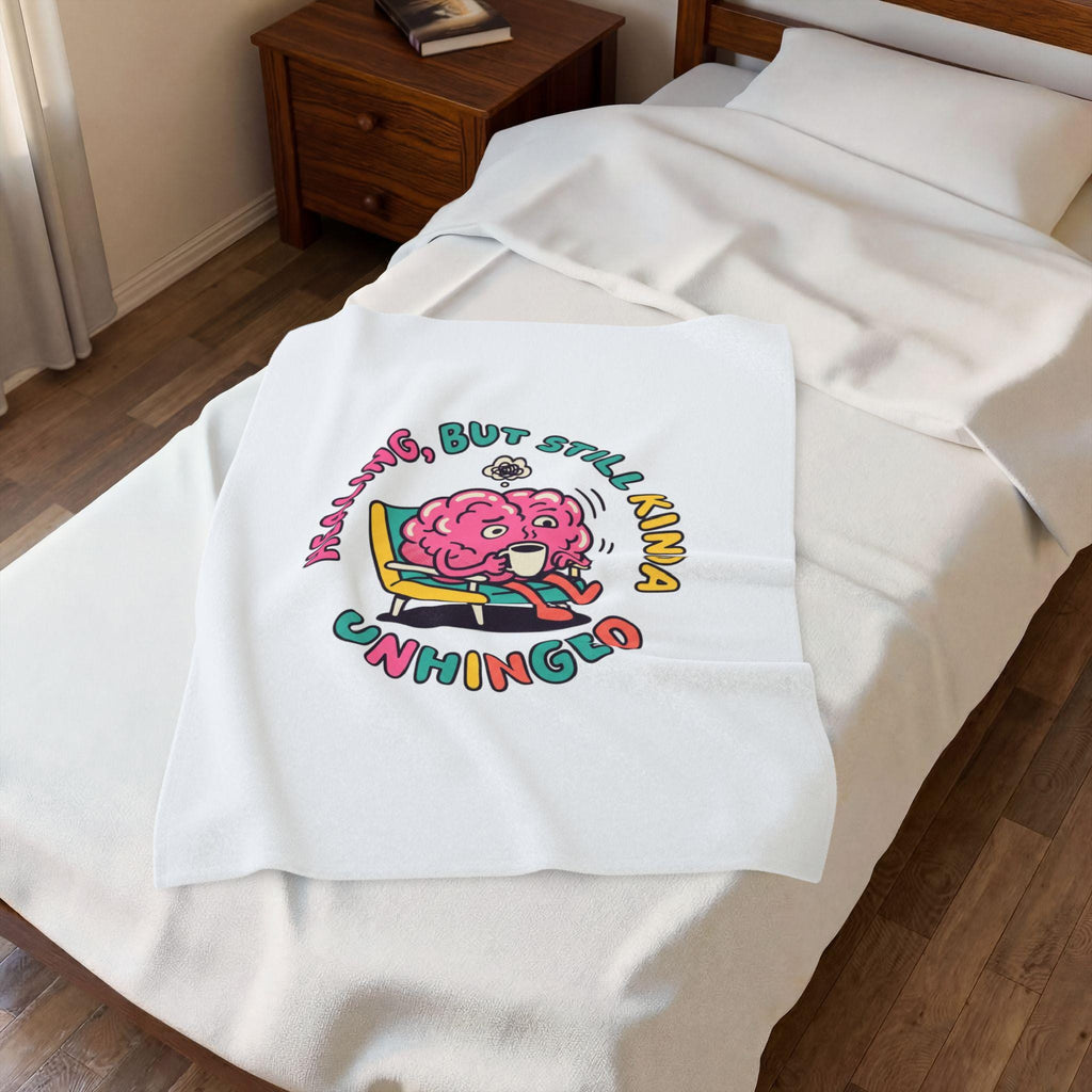 Healing But Still Kinda Unhinged Blanket | mental health humor, wellness sarcasm